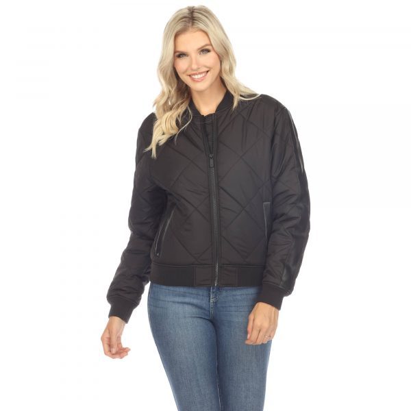 Women's Diamond Quilted Puffer Bomber