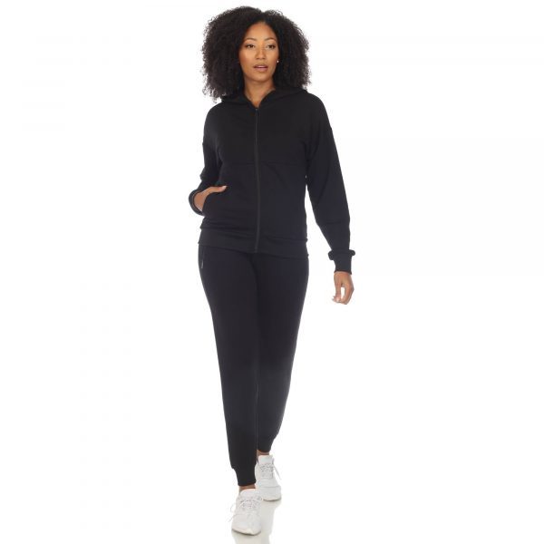 Women's Two Piece Fleece Sweatsuit Set - Image 4